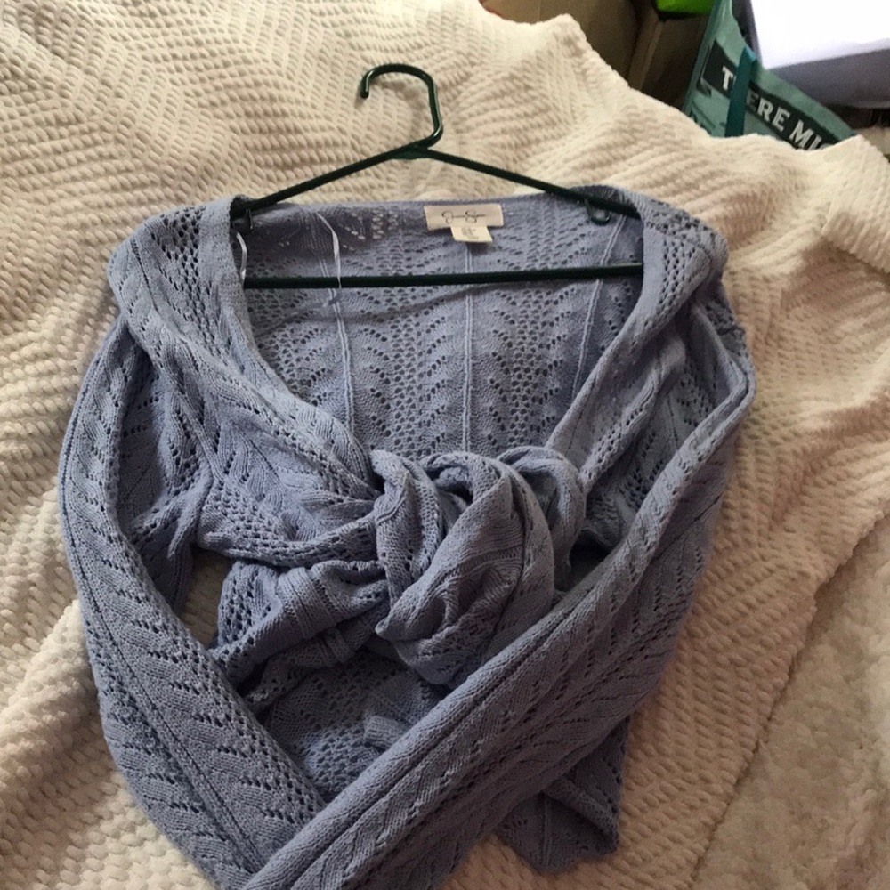 Jessica Simpson wrap tie sweater